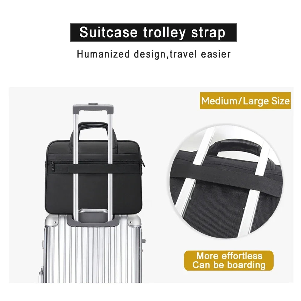 Large Capacity Laptop Briefcase Messenger Bag